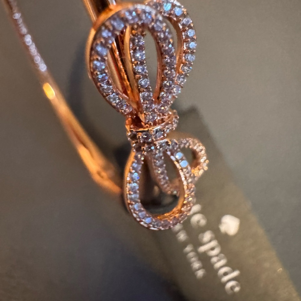 Kate Spade Rose Gold Bow Bangle - Picture 2 of 5